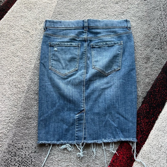 Liverpool Denim Mystic Blue Stretchy Pencil Skirt - Picture 4 of 5